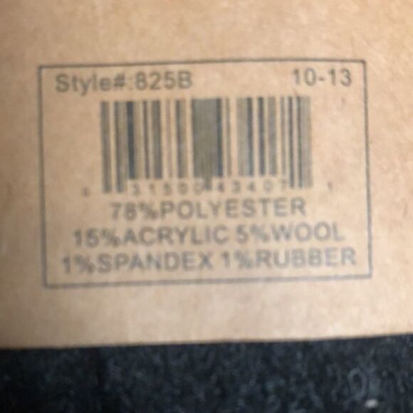 Adirondack Socks New In Package Black Size 10-13 - Picture 4 of 4